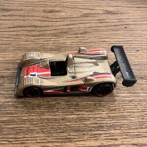 Hot Wheels Cadillac Lmp Die-Cast Car Gold & Red Racing Model